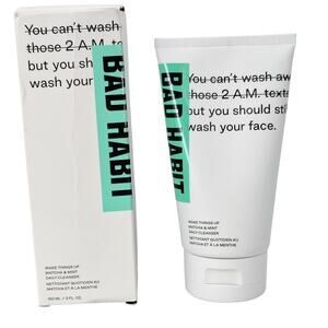 Bad Habit Wake Things Up Matcha Mint Daily Facial Cleanser 5 oz. NEW Sealed